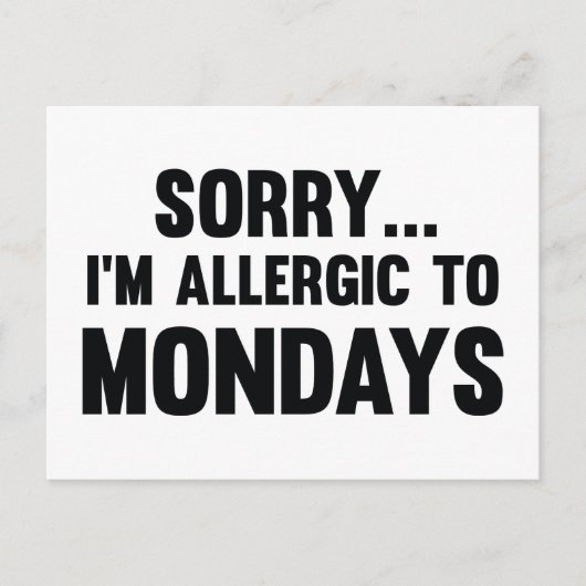 Entschuldigung... Ich bin allergisch für den Monta Postkarte (Vorderseite)