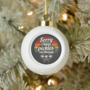 Entschuldigung, ich habe dieses Wochenende Gurken Keramik Kugel-Ornament