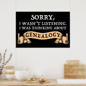 Entschuldigung, ich hörte nicht über Genealogie na Poster (Küche)