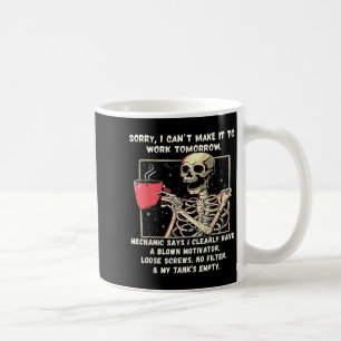 Entschuldigung, ich kann morgen nicht zur Arbeit k Kaffeetasse