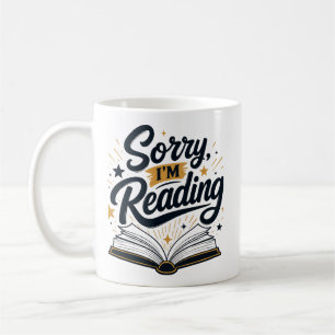 Entschuldigung, ich lese Buchliebhaber-Typografie- Kaffeetasse