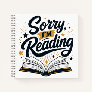 Entschuldigung, ich lese Buchliebhaber-Typografie- Notizblock