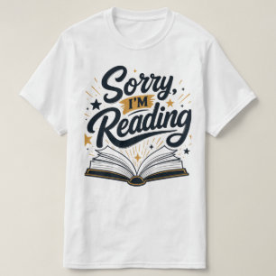 Entschuldigung, ich lese Buchliebhaber-Typografie- T-Shirt