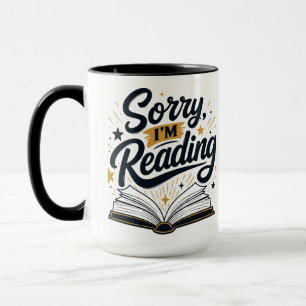 Entschuldigung, ich lese Buchliebhaber-Typografie- Tasse