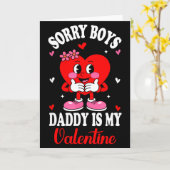 Entschuldigung Jungs Daddy ist mein Valentinstag S Karte (Gelbe Blume)