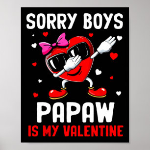 Entschuldigung Jungs, Opa ist mein Valentinsherz D Poster