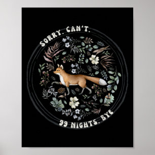 Entschuldigung kann 99 Nächte Tschüss, ein Fuchs i Poster