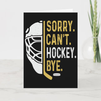 Entschuldigung, kann kein Hockey, Tschüss Vintage  Karte