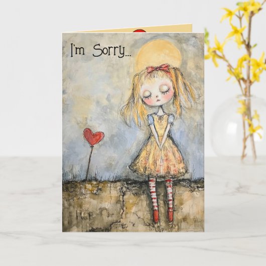 Entschuldigung Karte (Gelbe Blume)