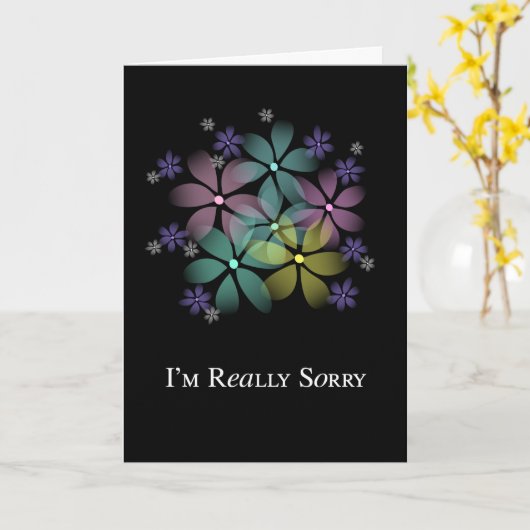 Entschuldigung. Karte (Gelbe Blume)