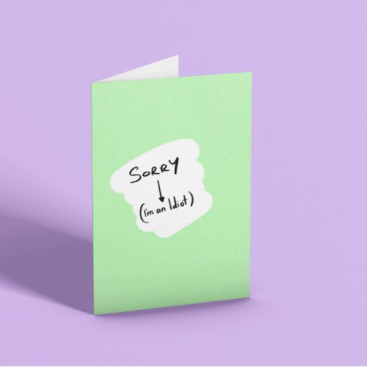 Entschuldigung Karte