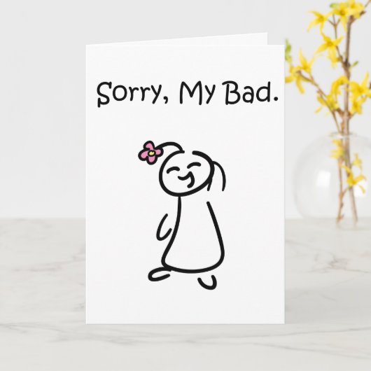 Entschuldigung Karte (Gelbe Blume)