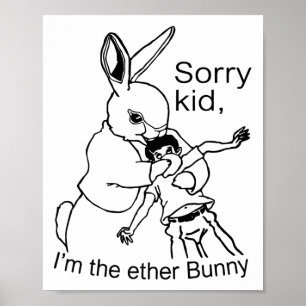 Entschuldigung Kind Ich bin das Ether-Bunny Lustig Poster