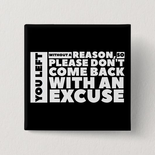 Entschuldigung - Knopf Button (Vorderseite)