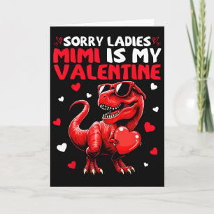 Entschuldigung Ladys Mimi ist mein Valentins-Dinos Karte