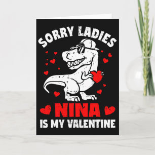 Entschuldigung Ladys Nina ist mein Valentins-Dinos Karte