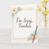Entschuldigung, Lehrer Karte (Gelbe Blume)