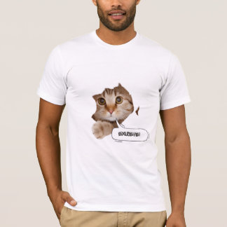 Entschuldigung? – Lustiges Katze zerrissenes Papie T-Shirt