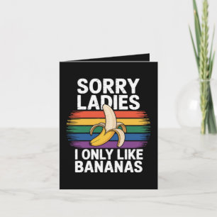 Entschuldigung Mädchen Ich mag Bananen Lustig Feiertagskarte