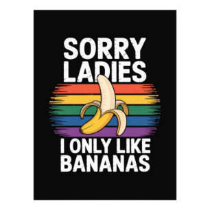 Entschuldigung Mädchen Ich mag Bananen Lustig Fotodruck