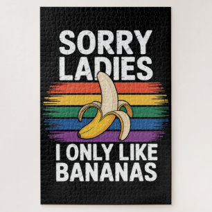 Entschuldigung Mädchen Ich mag Bananen Lustig Puzzle
