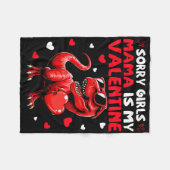 Entschuldigung Mädchen Mama ist mein Valentins-Din Fleecedecke (Vorderseite (Horizontal))