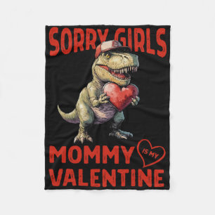Entschuldigung Mädchen Mami ist mein Valentins-Din Fleecedecke