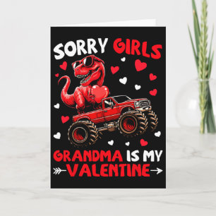 Entschuldigung Mädchen Oma ist mein Valentins-Dino Karte