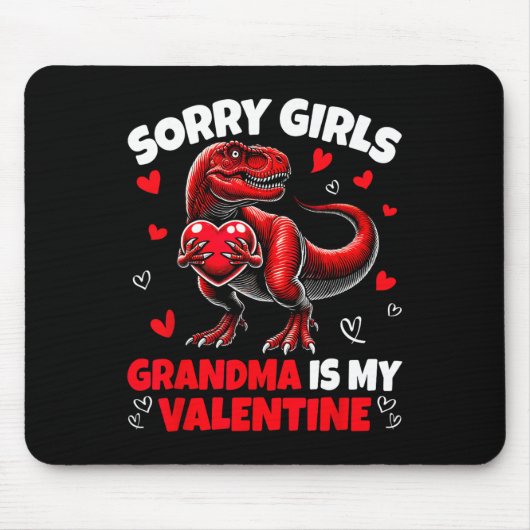Entschuldigung Mädchen Oma ist mein Valentins-Dino Mousepad (Vorne)