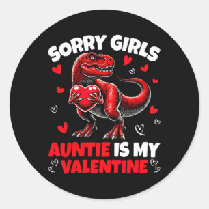Entschuldigung Mädchen Tante ist mein Valentins-Di Runder Aufkleber