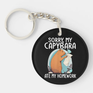 Entschuldigung, mein Capybara hat meine Hausaufgab Schlüsselanhänger