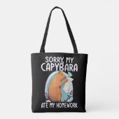 Entschuldigung, mein Capybara hat meine Hausaufgab Tasche (Rückseite)