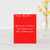 Entschuldigung, meine Liebe Grußkarte Karte (Gelbe Blume)