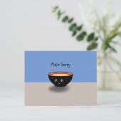 Entschuldigung "Miso Sorry" Entschuldigungskarte ( Postkarte (Stehend Vorderseite)