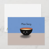 Entschuldigung "Miso Sorry" Entschuldigungskarte ( Postkarte (Vorne/Hinten)
