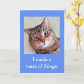 Entschuldigung Niedliche Katzenapologie Karte (Gelbe Blume)