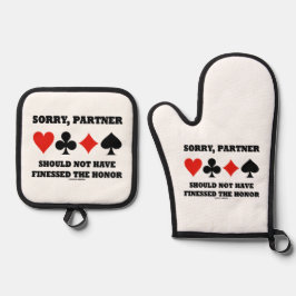 Entschuldigung, Partner hätte die Ehre nicht bezah Ofenhandschuh & Topflappen-Set