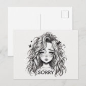 Entschuldigung Postkarte (Vorne/Hinten)