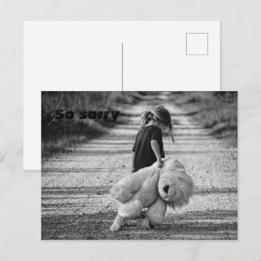 Entschuldigung Postkarte (Vorne/Hinten)