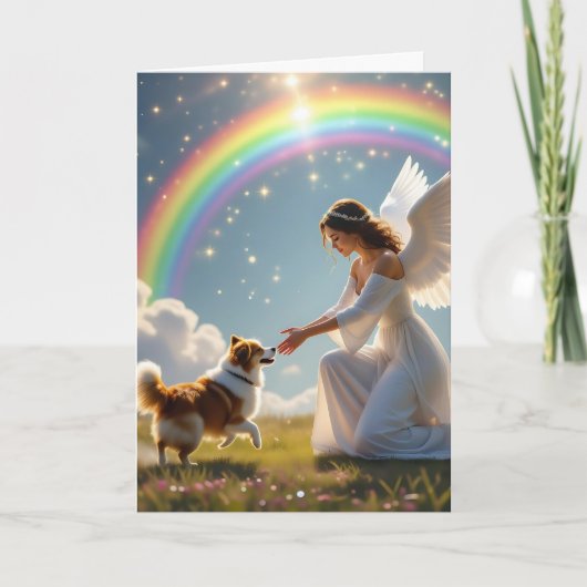 Entschuldigung | Rainbow Bridge Pet Loss Sympathie Karte (Vorderseite)