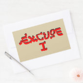 Entschuldigung Rechteckiger Aufkleber (Umschlag)