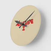 Entschuldigung Runde Wanduhr (Winkel)