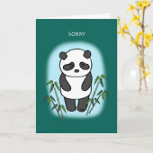 Entschuldigung Sad Panda Niedlich Funny Sorry mein Karte (Gelbe Blume)