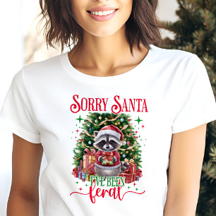 Entschuldigung Santa Wilder Waschbär Weihnachten Tri-Blend Shirt