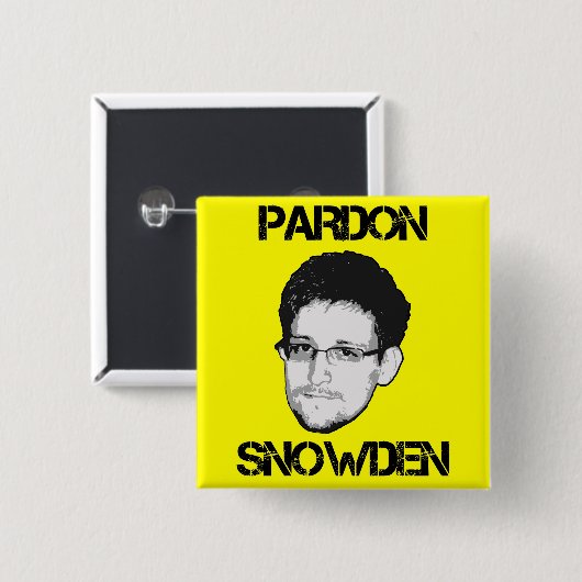 Entschuldigung Snowden Knopf Button (Vorne & Hinten)