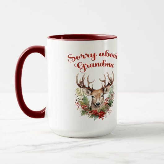 Entschuldigung über die Oma-Tasse Tasse (Links)