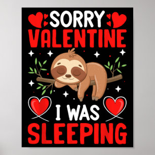 Entschuldigung Valentine Ich habe lustig geschlafe Poster