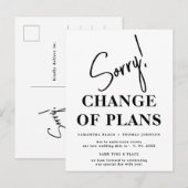 Entschuldigung verzögert Hochzeitdatum Ankündigung (Vorne/Hinten)