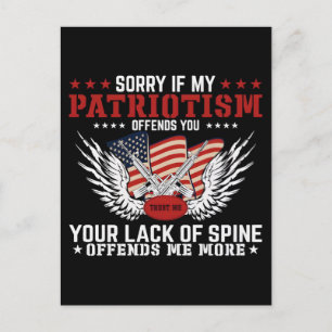 Entschuldigung, wenn mein Patriotismus Sie beleidi Feiertagspostkarte