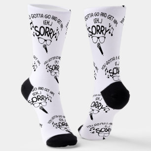 "Entschuldigung" X-Factor-Typ Lyrics Meme Socken